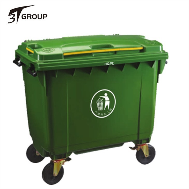 HDPE Green Four Wheeled Waste Bins factory